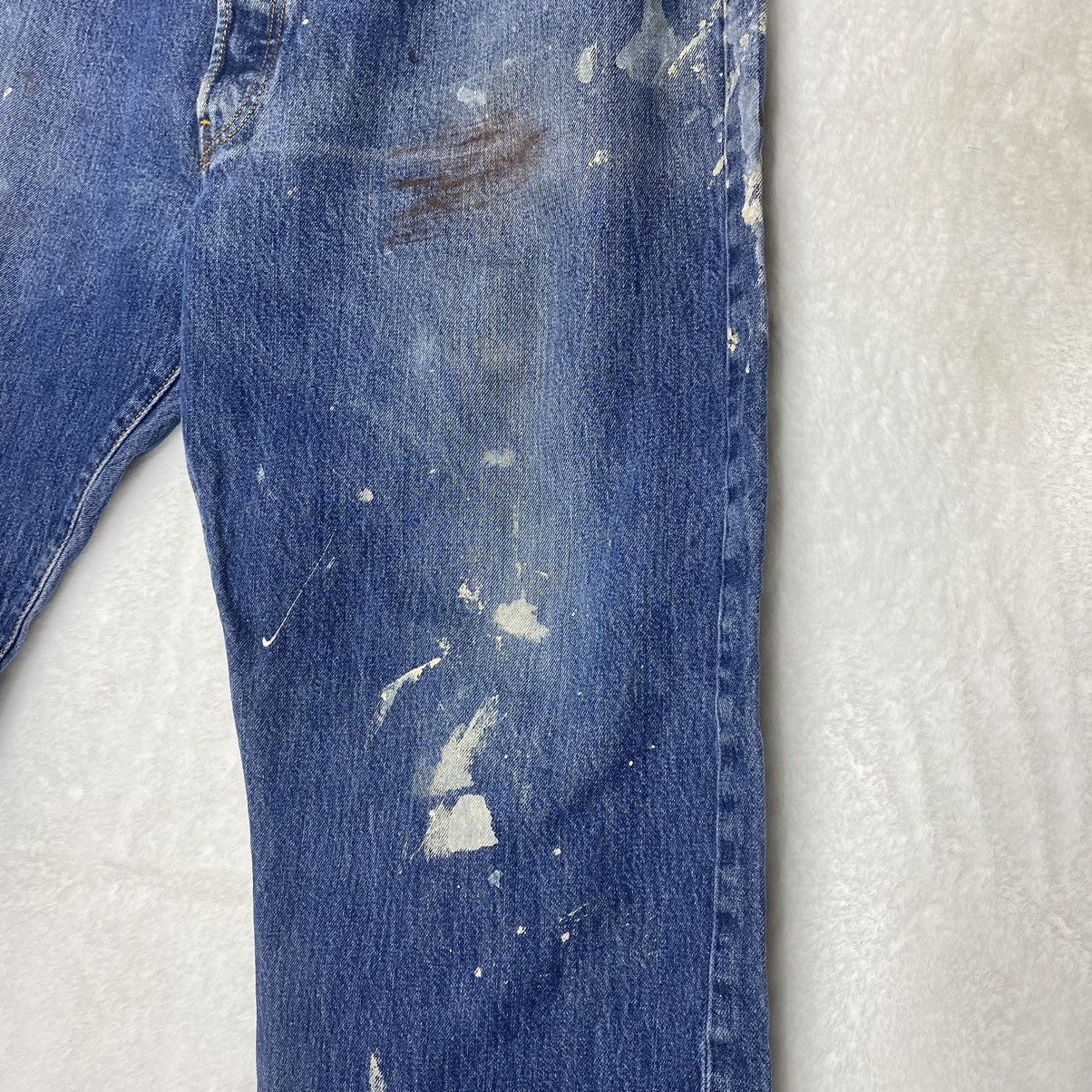 Levi's Vintage Levi's 501 Thrashed Distressed Painter Denim Jeans Size US 34 / EU 50 - 5 Thumbnail
