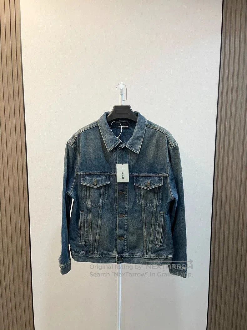 Balenciaga Balenciaga Embroidered Logo Denim Jacket. Size US L / EU 52-54 / 3 - 1 Thumbnail