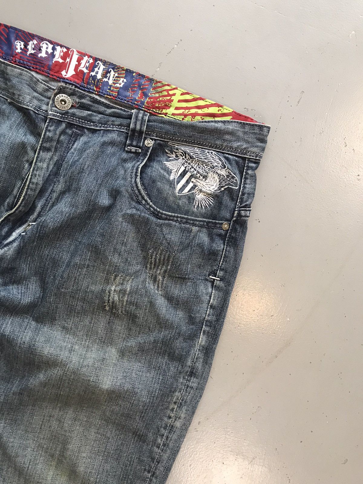 JNCO × Pepe Jeans × Vintage Vintage Pepe London jeans eagle 🦅 embroidered denim Size US 42 / EU 58 - 6 Thumbnail