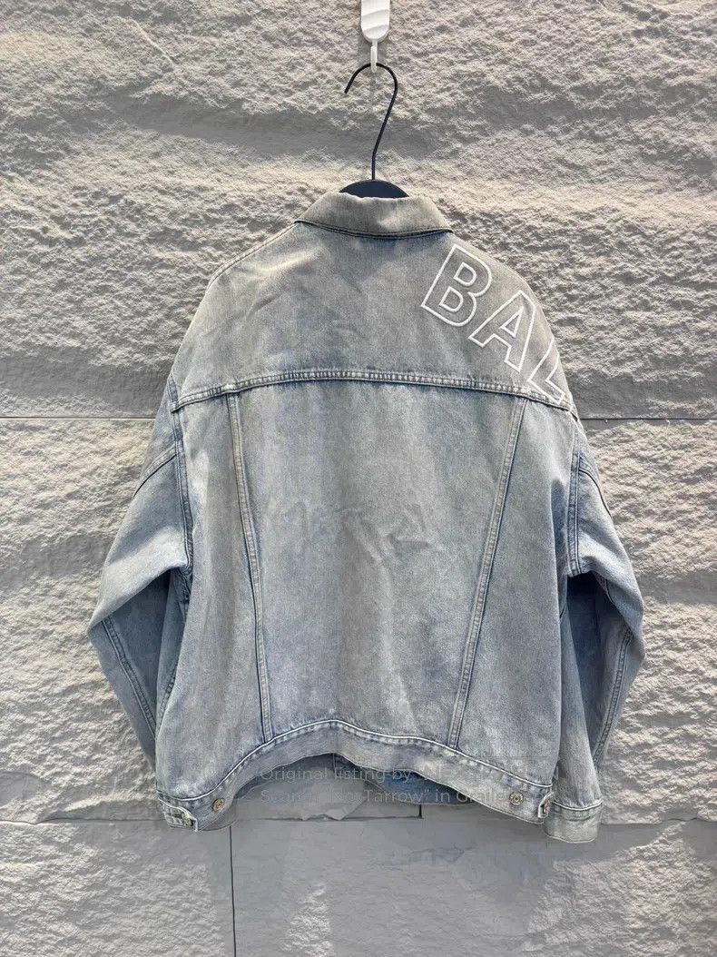 Balenciaga Balenciaga Kirin Arm Logo Denim Jacket Size US S / EU 44-46 / 1 - 5 Thumbnail