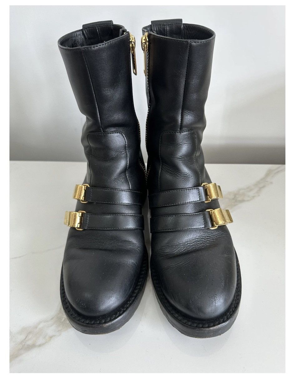 Dior Authenticated ✅ Dior Black Leather Boots 🖤 Made in Italy Size US 7 / IT 37 - 2 Thumbnail