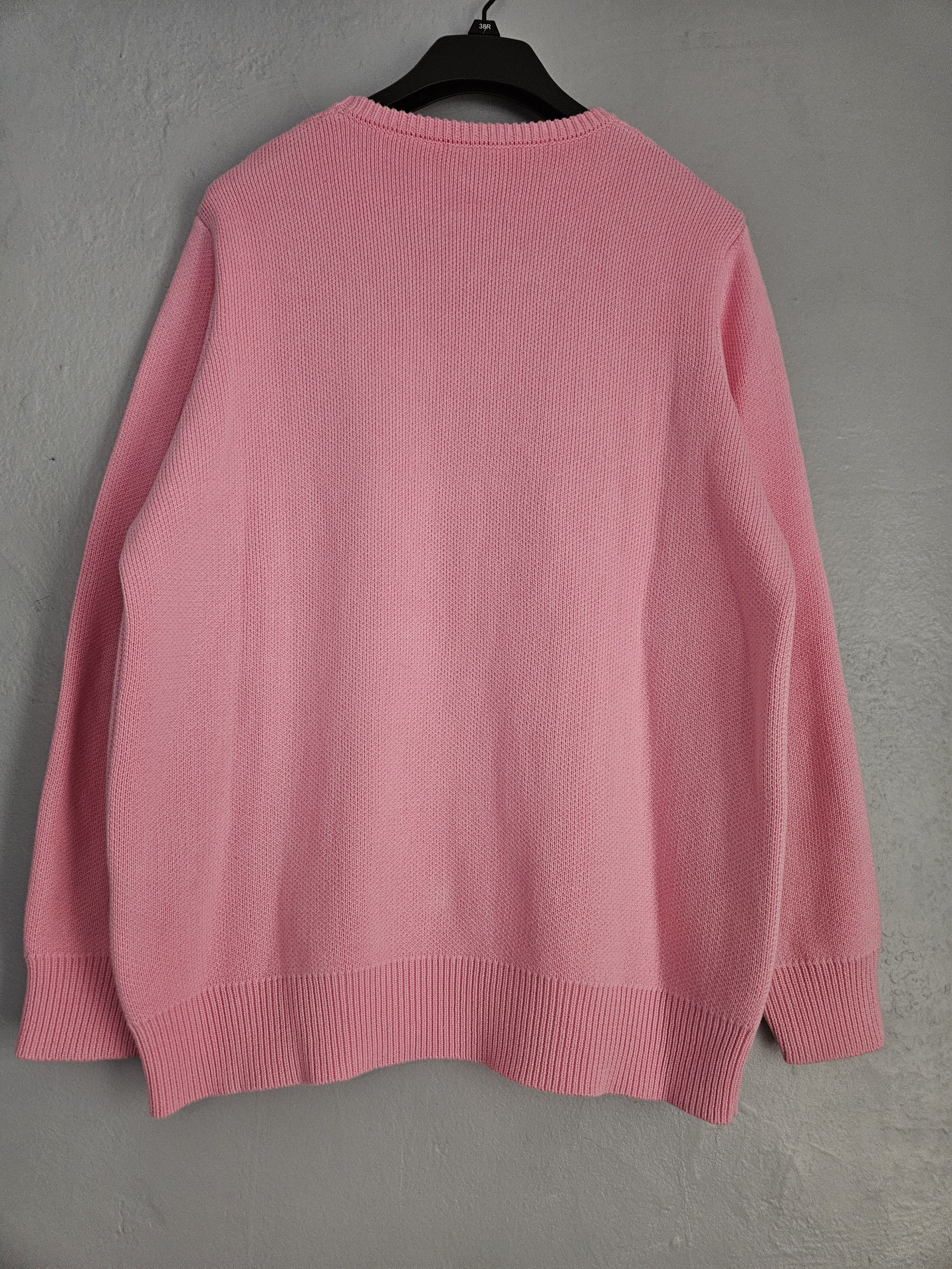 Revenge Revenge Pink Knit Arch Logo Crewneck Sweater Size US M / EU 48-50 / 2 - 5 Thumbnail