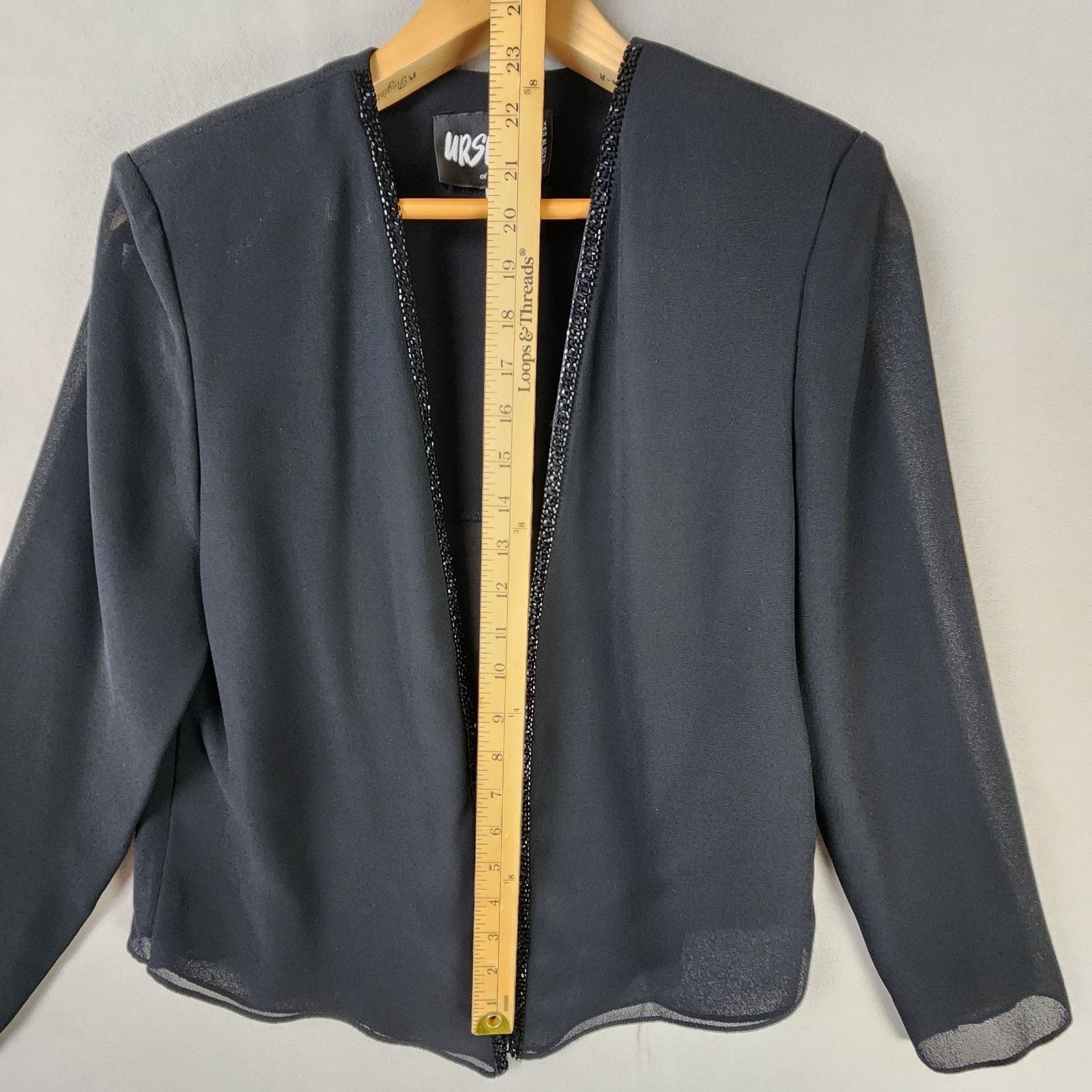 Other Ursula of Switzerland Formal Dress & Jacket 10P Black Beaded Size L / US 10 / IT 46 - 8 Thumbnail