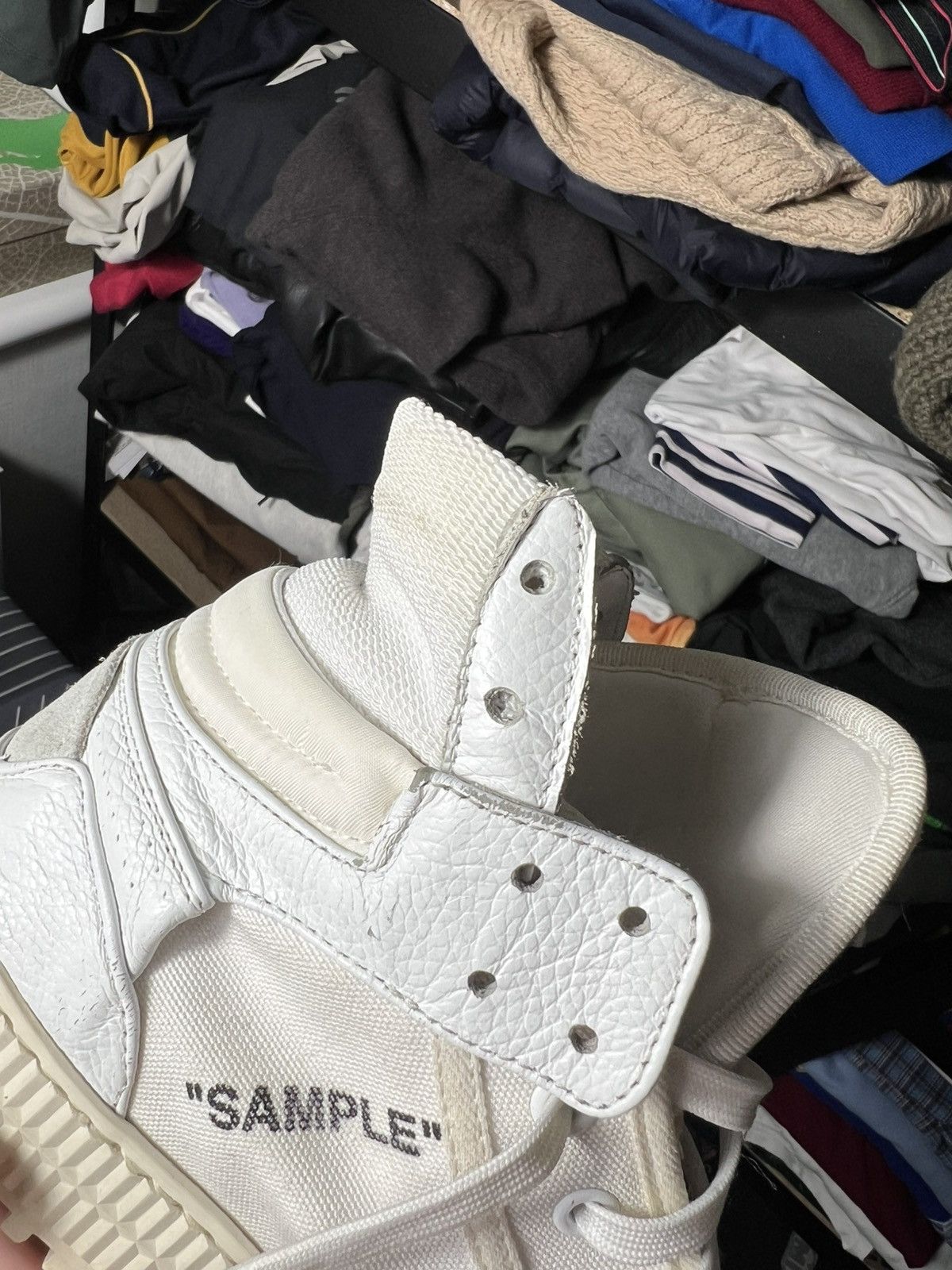Off-White Off-White High Top Sneakers White “Sample” Industrial 39 Size US 6 / EU 39 - 21 Thumbnail