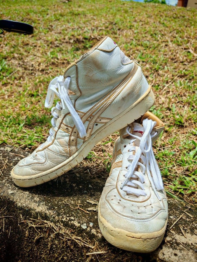 Asics Vintage ASICS Tiger Progold High Top White Gold Size US 9 / EU 42 - 9 Thumbnail