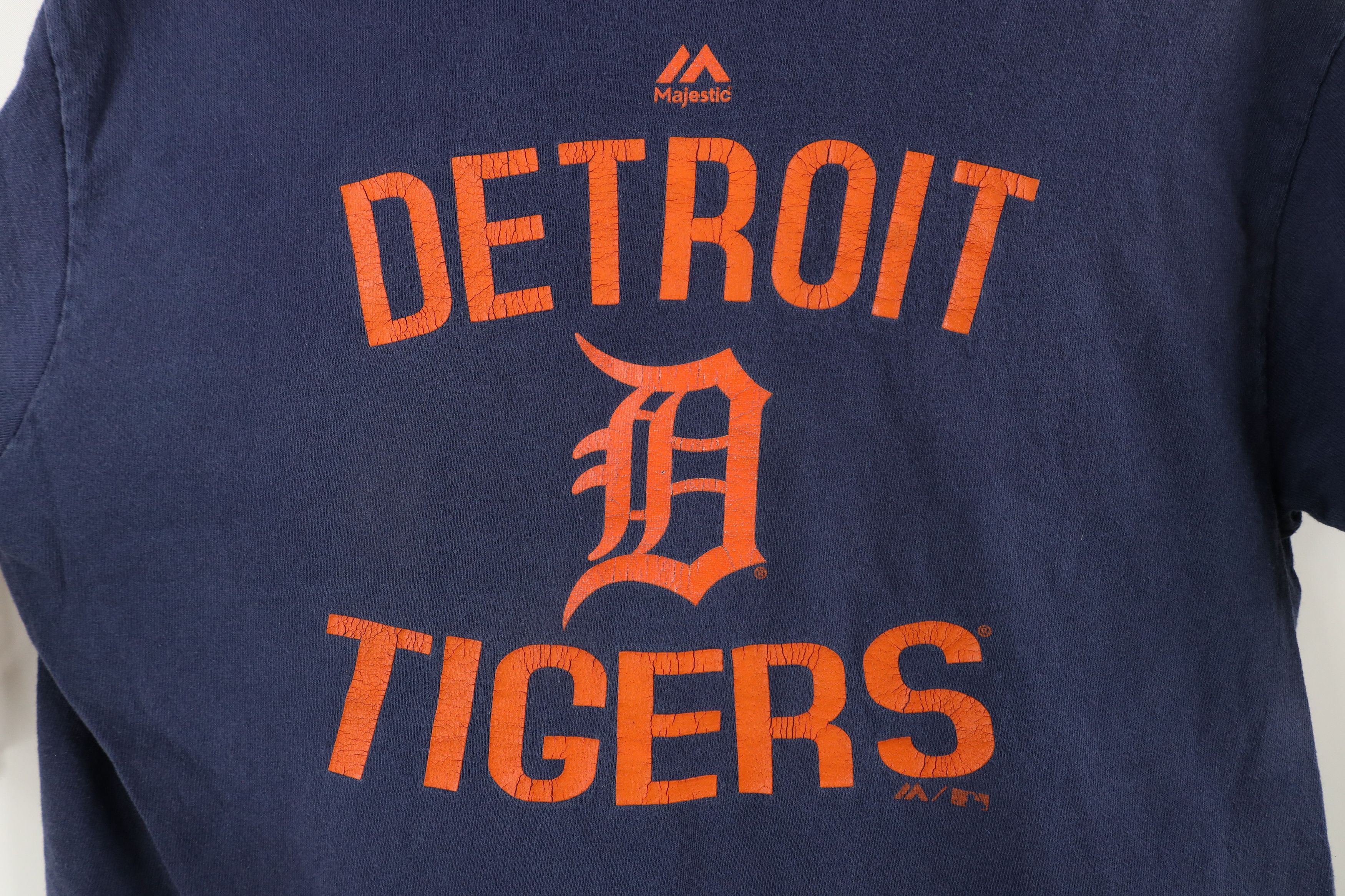 Vintage Vintage Majestic Detroit Tigers Baseball T-Shirt Blue Size US M / EU 48-50 / 2 - 4 Thumbnail