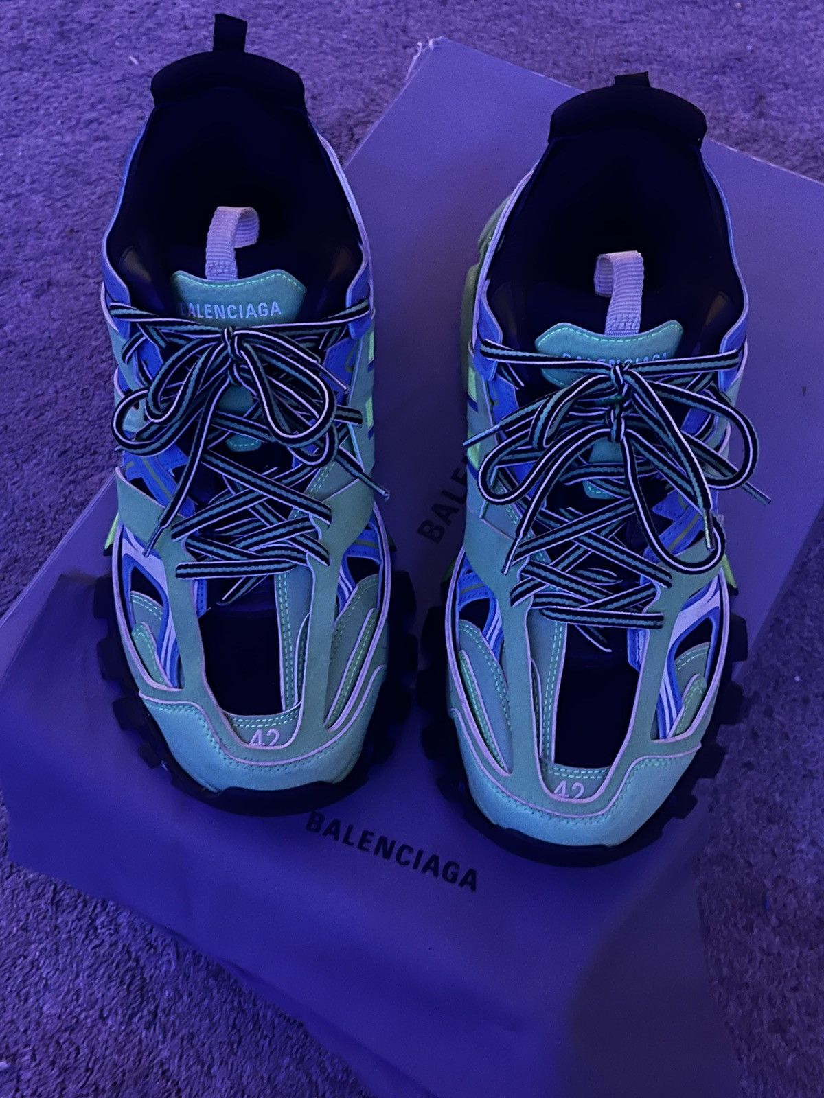 Balenciaga Balenciaga Track: green & blue Size US 9 / EU 42 - 4 Thumbnail