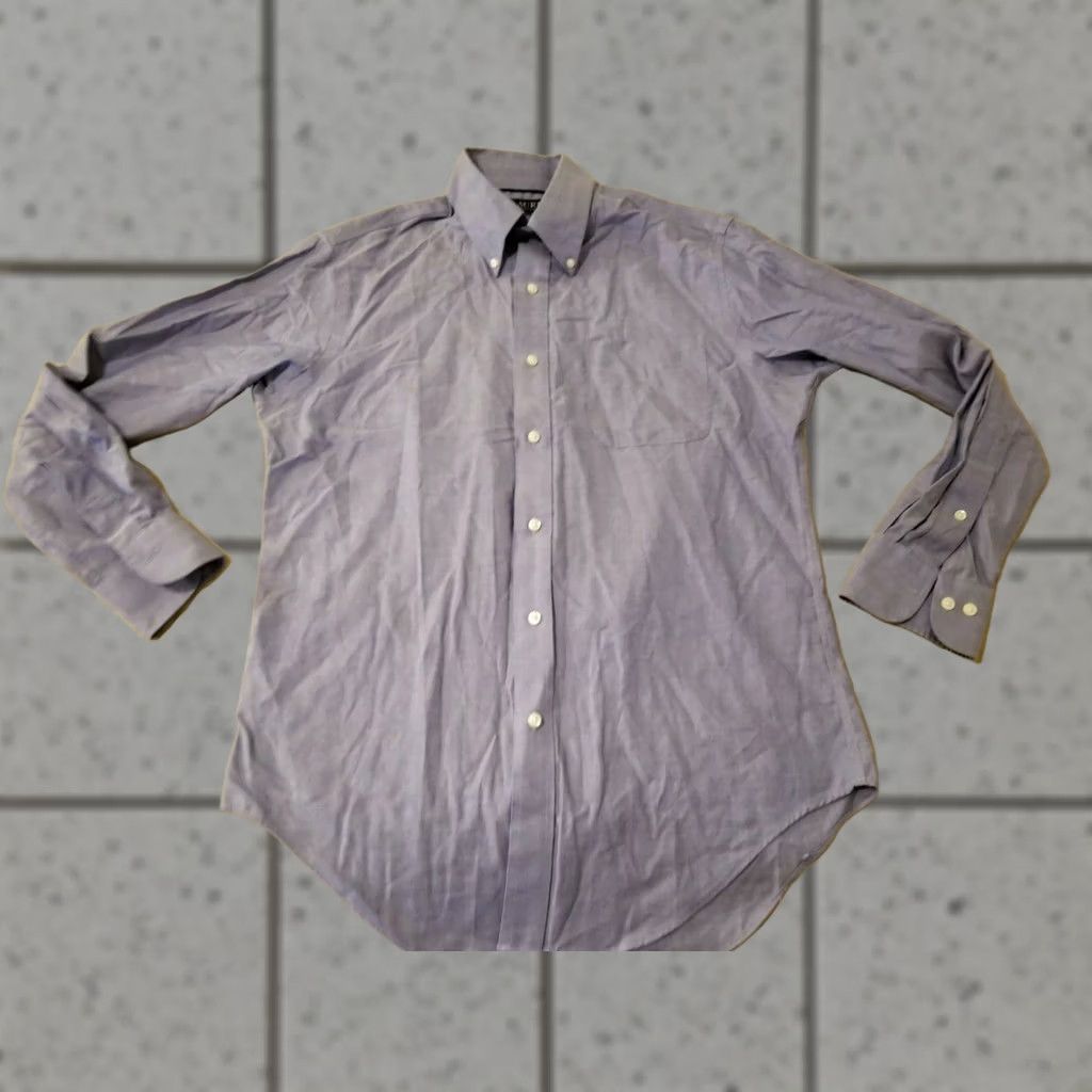 Polo Ralph Lauren Polo Ralph Lauren Shirt Mens 15 Blue Dress Button Cotton Size 40R - 1 Thumbnail