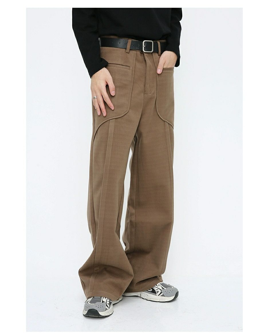 patchwork loose dance retro yuppie pants