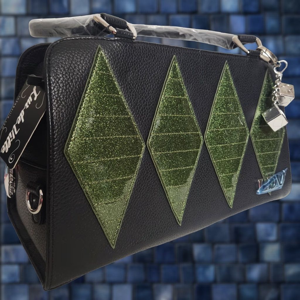 Vintage Lux de Ville Bag High Roller Martini Green Black Purse Retro Rockabilly Pinup Vintage No Size ONE SIZE - 1 Thumbnail