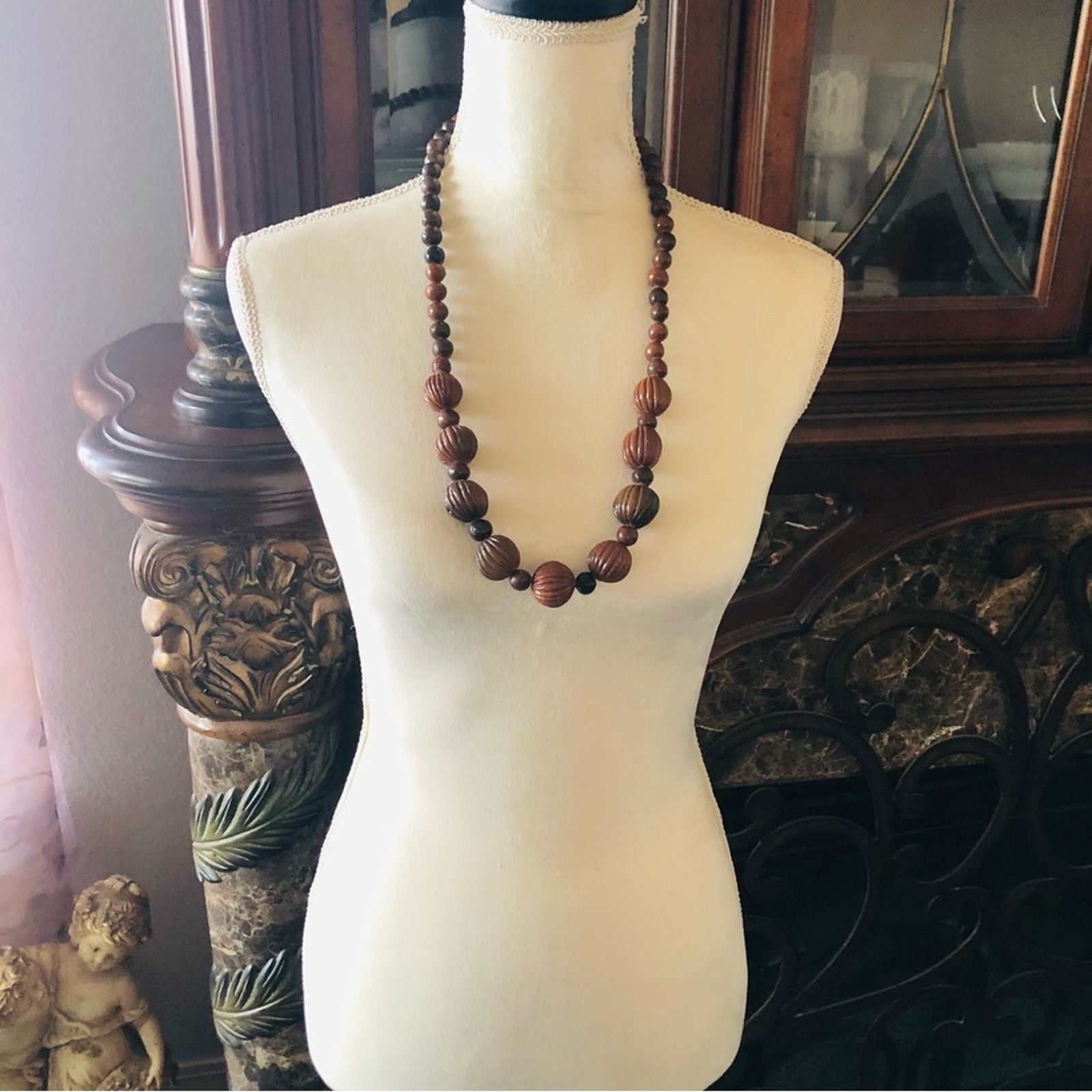 Handmade Handmade brown buri nut beaded necklace Size ONE SIZE - 5 Thumbnail