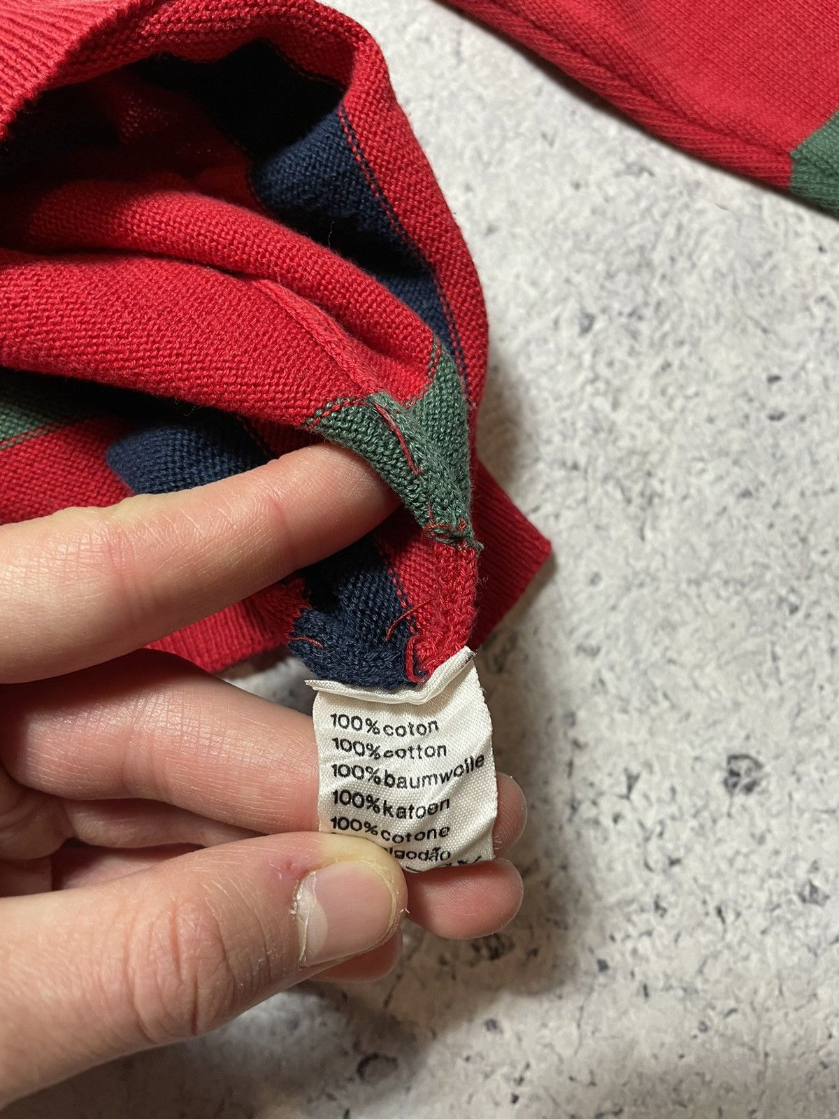 Lacoste × Vintage Vintage Striped Lacoste Chemise Sweater Y2K Made In France Size US XL / EU 56 / 4 - 8 Thumbnail