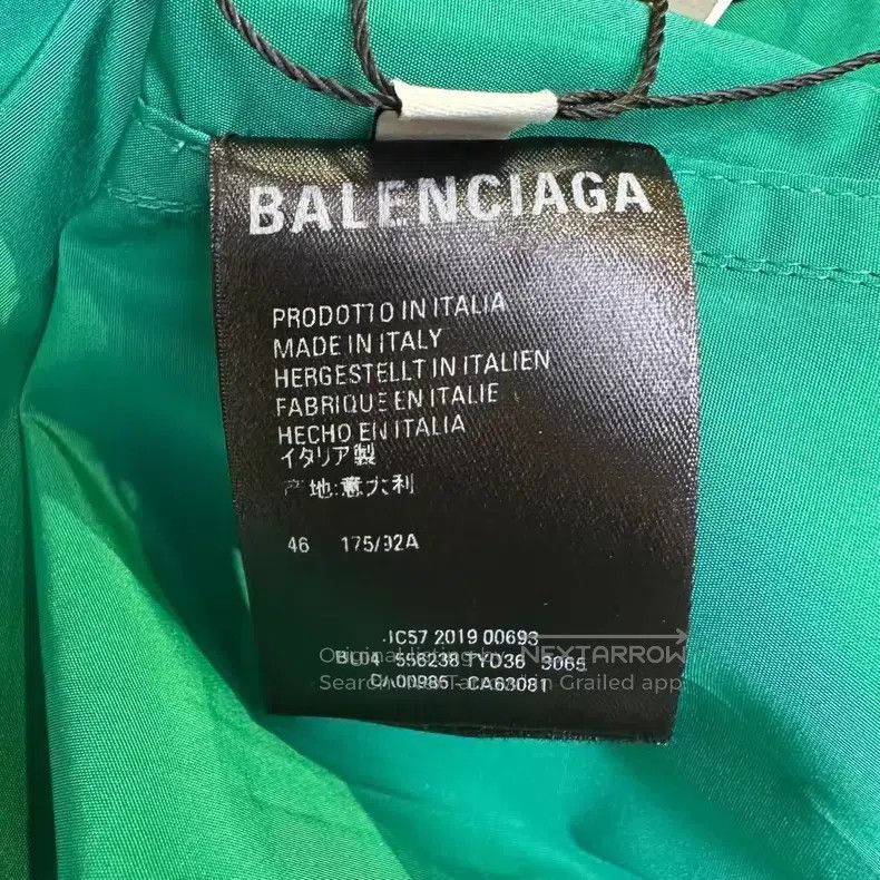 Balenciaga Balenciaga Green Logo Coach Jacket Size US S / EU 44-46 / 1 - 5 Thumbnail