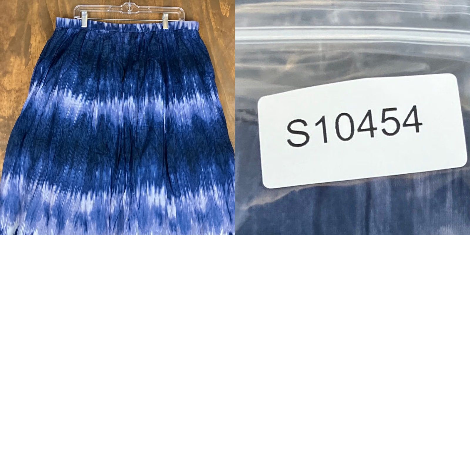 Vintage Chicos Womens Skirt Maxi Pull On 2 (L) Cotton Blue Purple Pattern Casual Workwear Size 36" / US 14 / IT 50 - 8 Thumbnail
