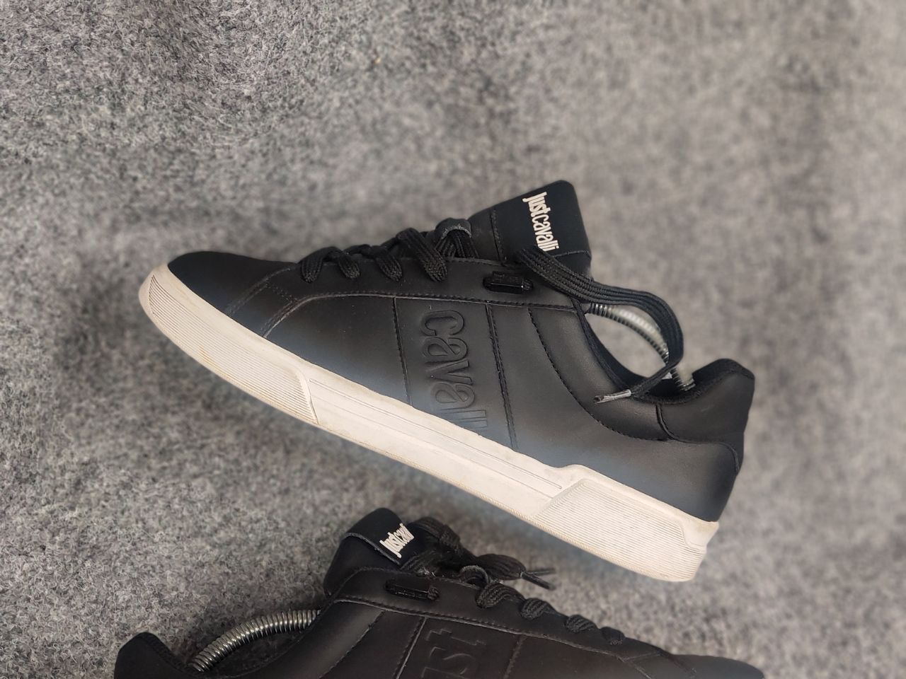 Just Cavalli Just Cavalli Design Minimalist Leather Lace-Up Sneakers Size US 10 / EU 43 - 4 Thumbnail