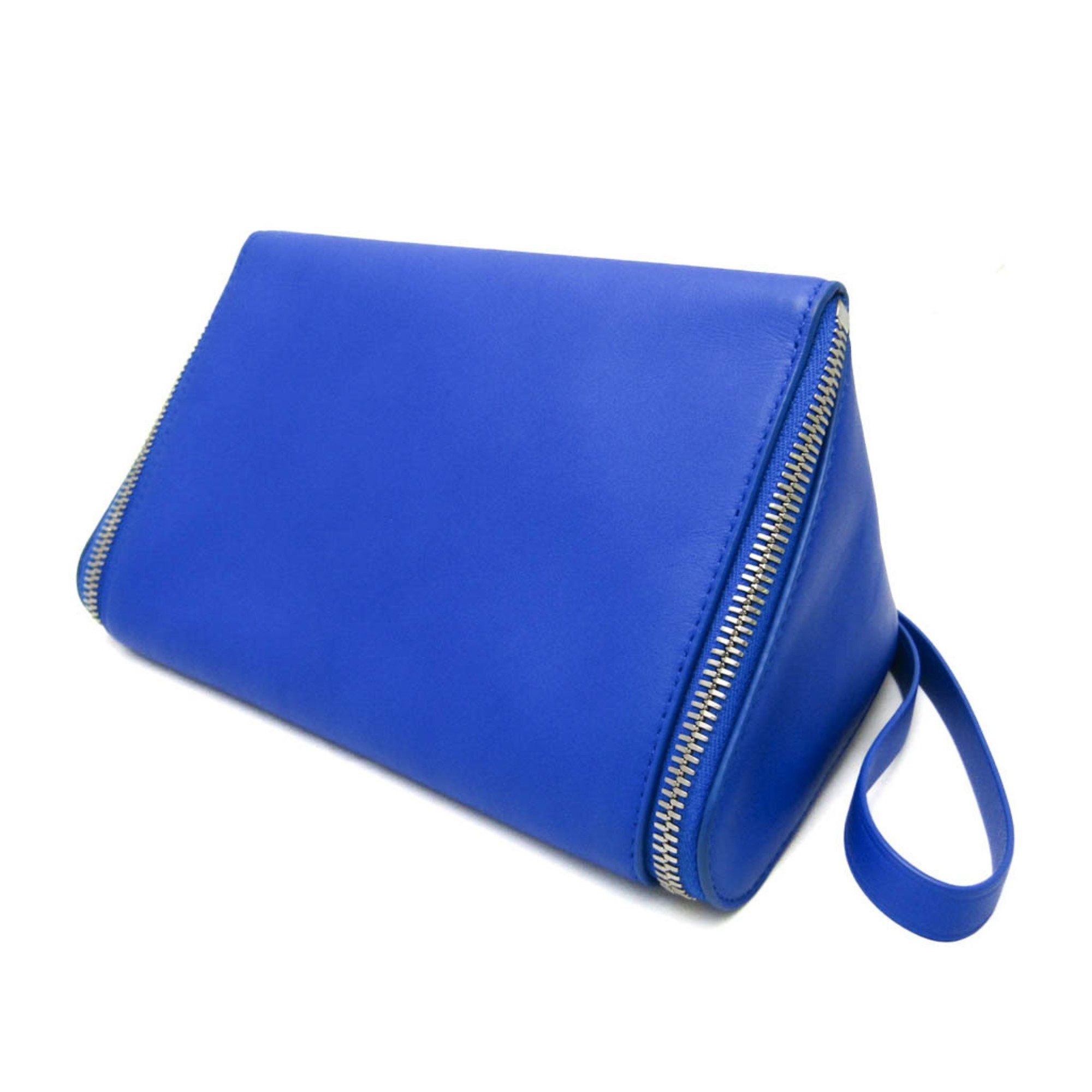 Bottega Veneta Organizer Blue Leather Clutch Bag (Pre-Owned) Size ONE SIZE - 1 Thumbnail