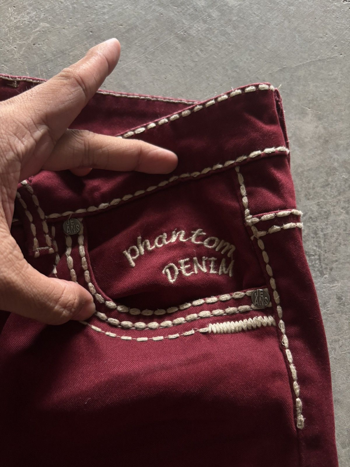 Japanese Brand PHANTOM DENIM chrome hearts inspired style cross punk goth Size US 34 / EU 50 - 10 Thumbnail