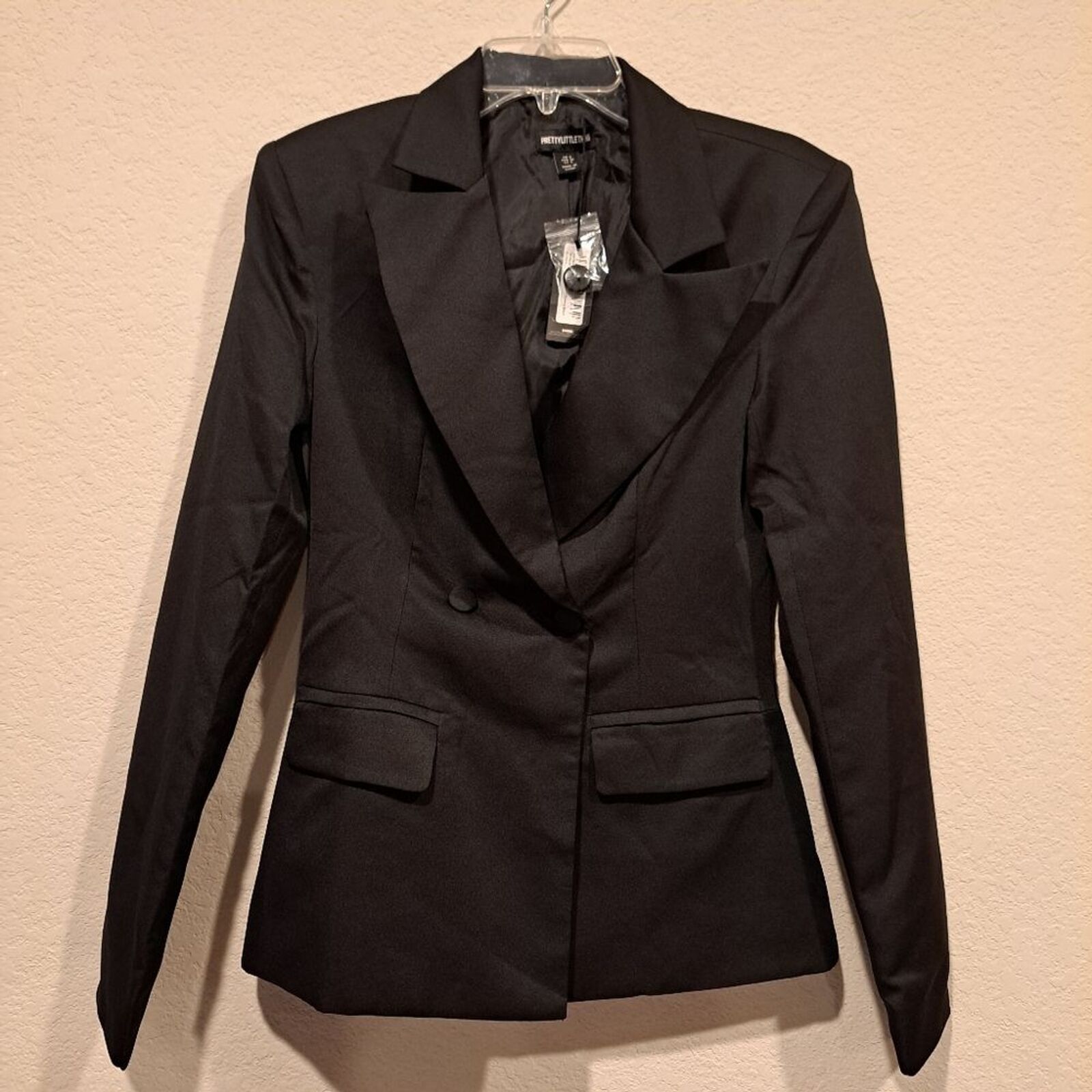 Other PrettyLittleThing tall woven double breasted blazer 4 NWT Size S / US 4 / IT 40 - 2 Thumbnail
