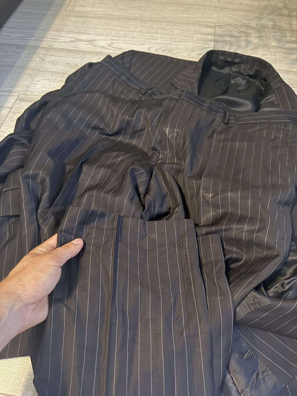 Ermenegildo Zegna Vintage Ermenegildo Zegna striped suit blazer Size 44R - 8 Thumbnail