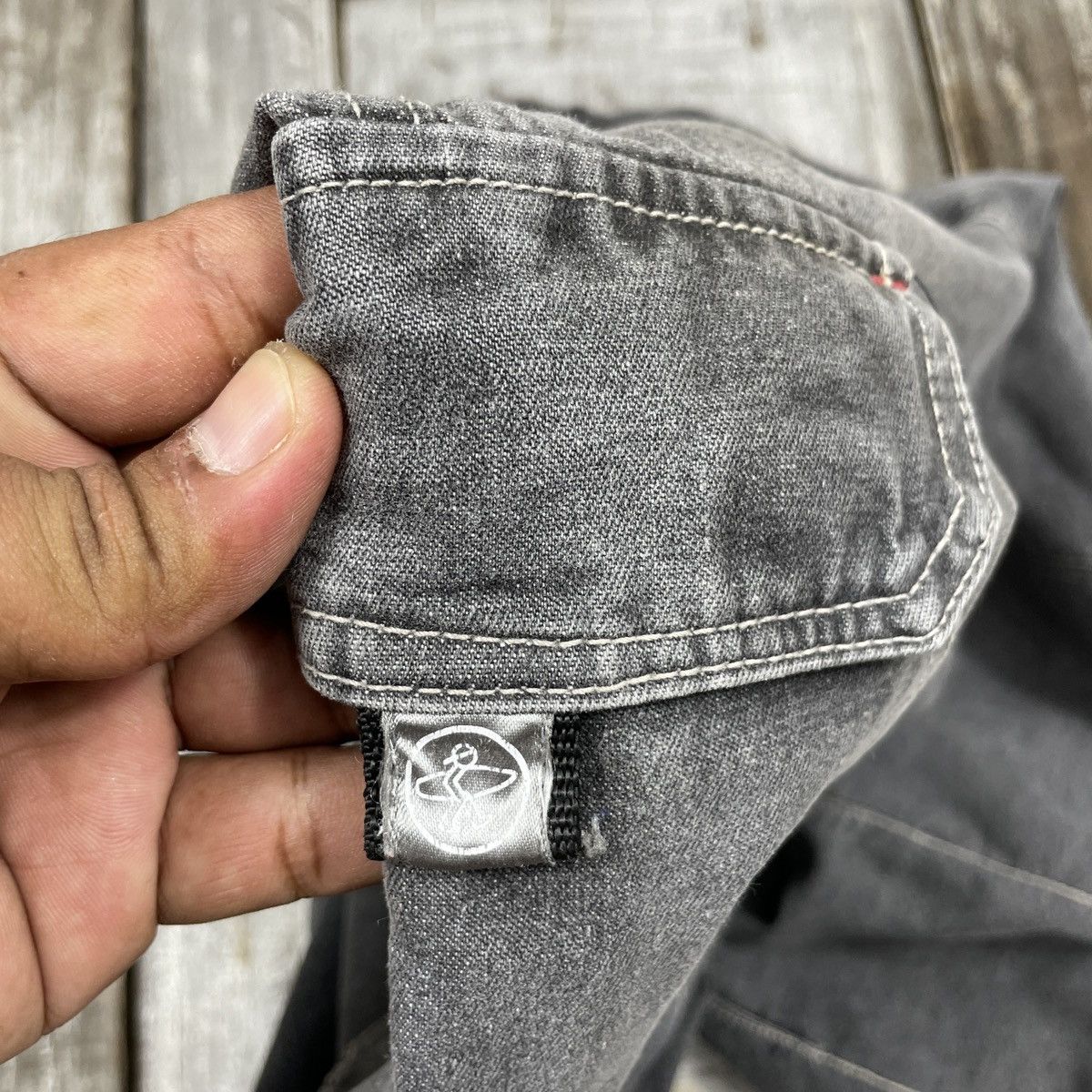 Japanese Brand × Vintage Vintage PJS Surf Cargo Grey Baggy Pants Size US 30 / EU 46 - 12 Thumbnail