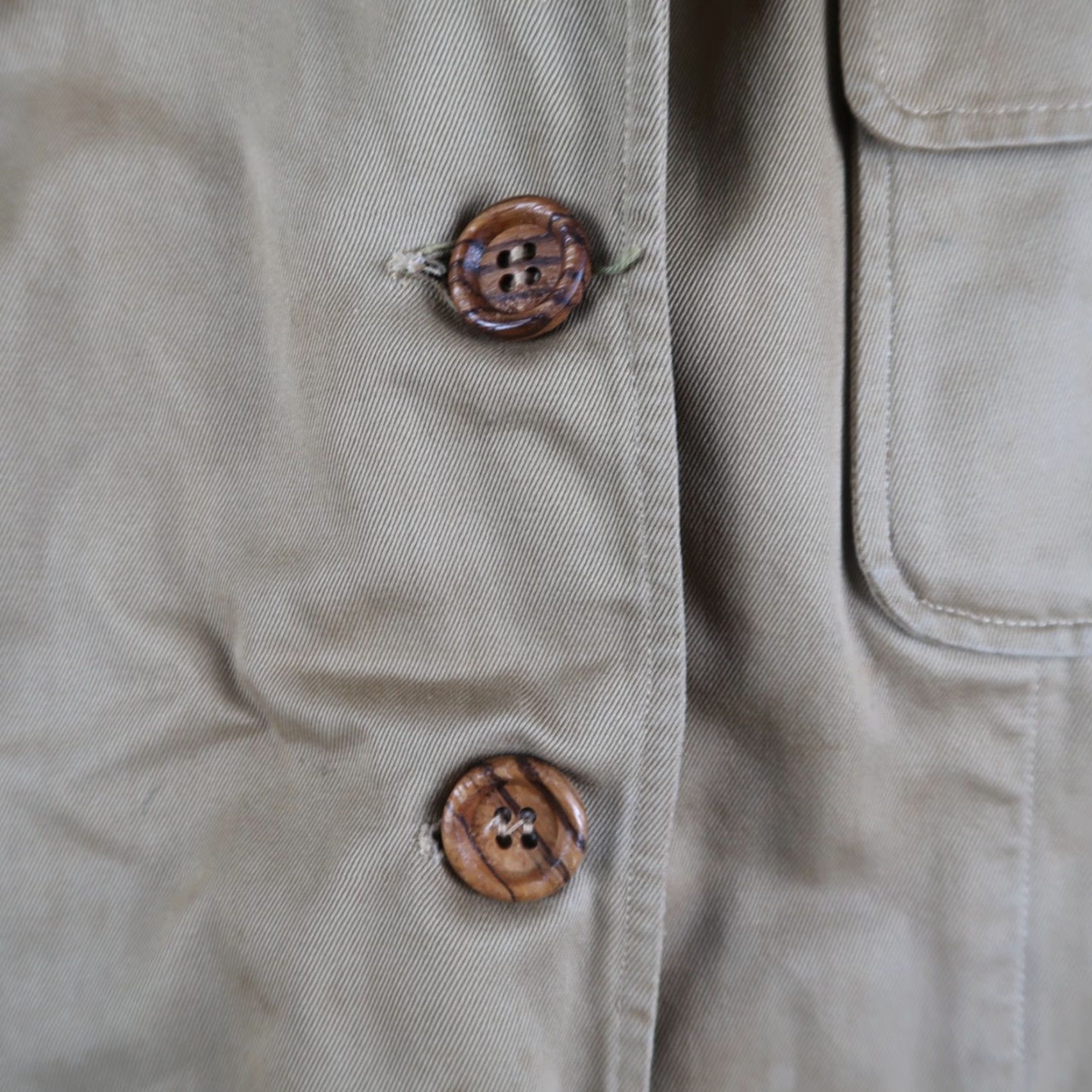 Vintage VINTAGE Hunting Jacket Mens Regular M Khaki Cotton Solid 40s Outdoor Vintage Size US M / EU 48-50 / 2 - 5 Thumbnail