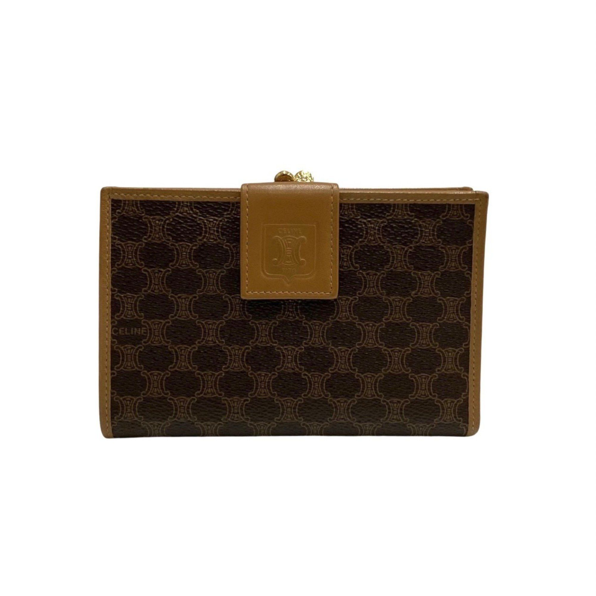 image of Celine Céline Triomphe Wallet in Brown, Women's