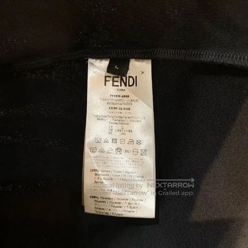 Fendi FENDI Black Cotton Men's T-Shirt . Size US L / EU 52-54 / 3 - 4 Thumbnail