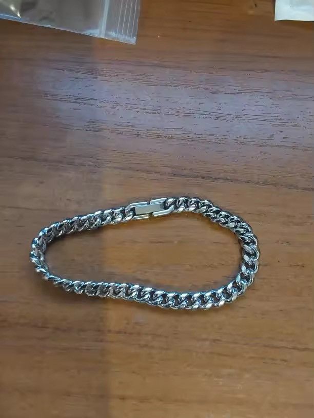 Jewelry 6 mm + 20 cm Cuban Chain Bracelets Size ONE SIZE - 4 Thumbnail