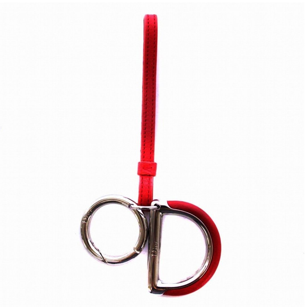 Dior Christian Dior Red Leather Keychain Charm Authentic Size ONE SIZE - 1 Thumbnail
