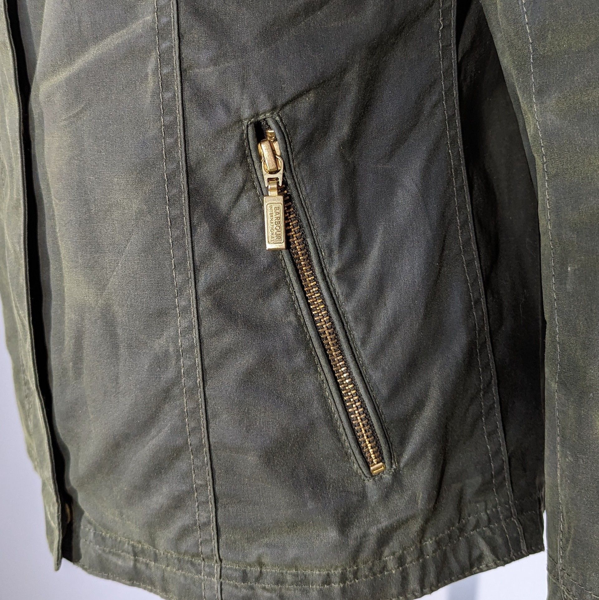 Barbour BARBOUR INTERNATIONAL LEADER WAX Jacket Motorcycle Clothing Size S / US 4 / IT 40 - 5 Thumbnail