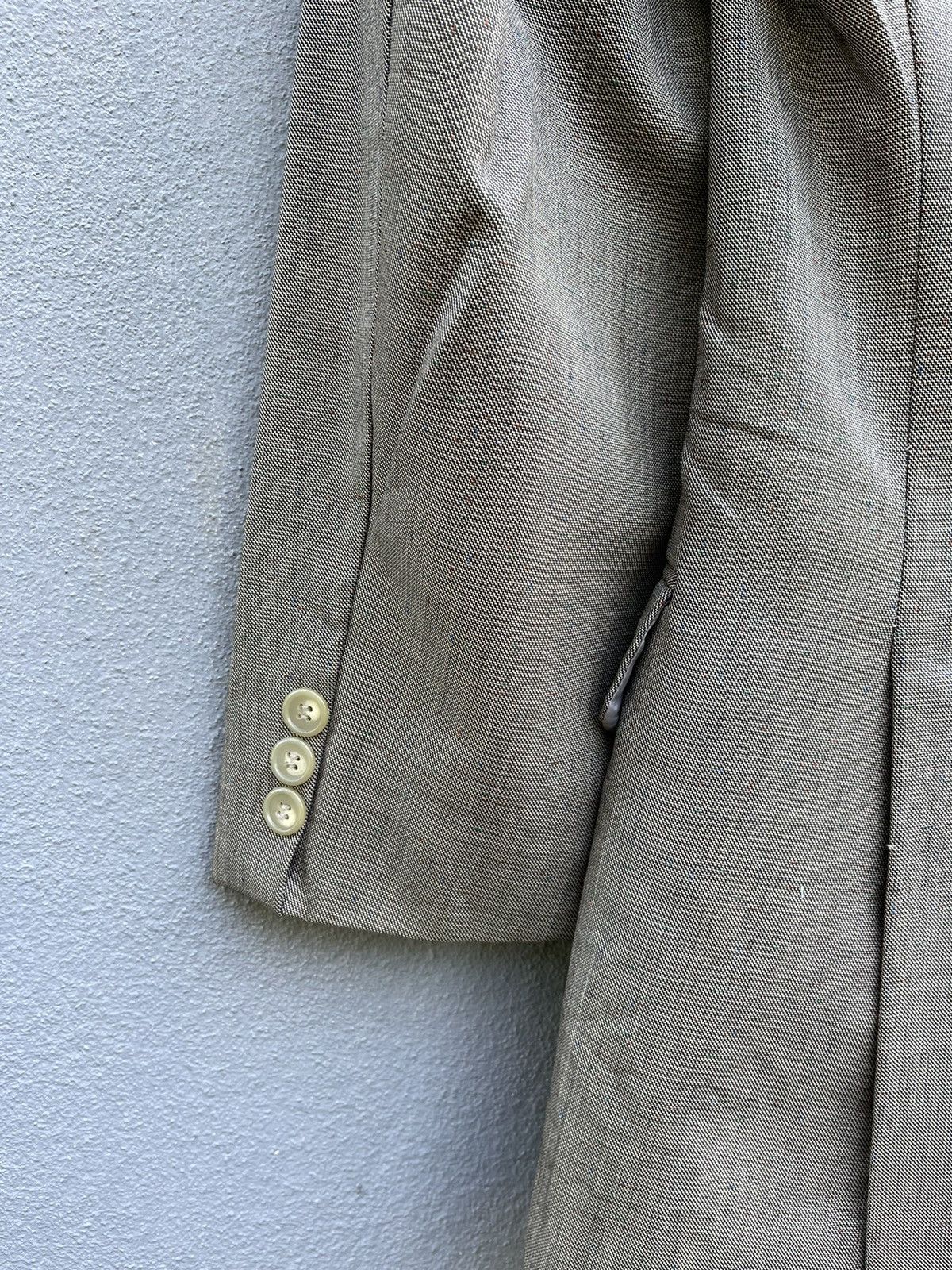 Designer Vintage Valentino World Blazer - Size 46 - Gray Herringbone Size 38L - 15 Thumbnail