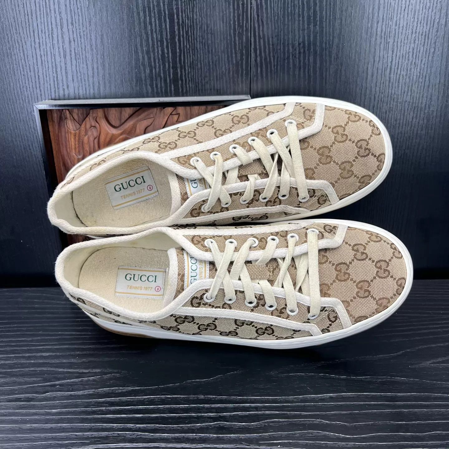 Gucci GUCCI Interlocking white & brown sneakers US9/EU43 Size US 9 / EU 42 - 7 Thumbnail