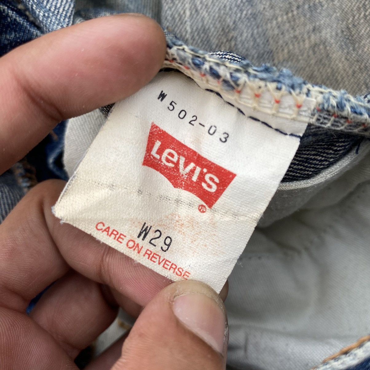 Levi's Vintage Clothing vintage levis 502 ripped denim jeans Size US 29 - 9 Thumbnail