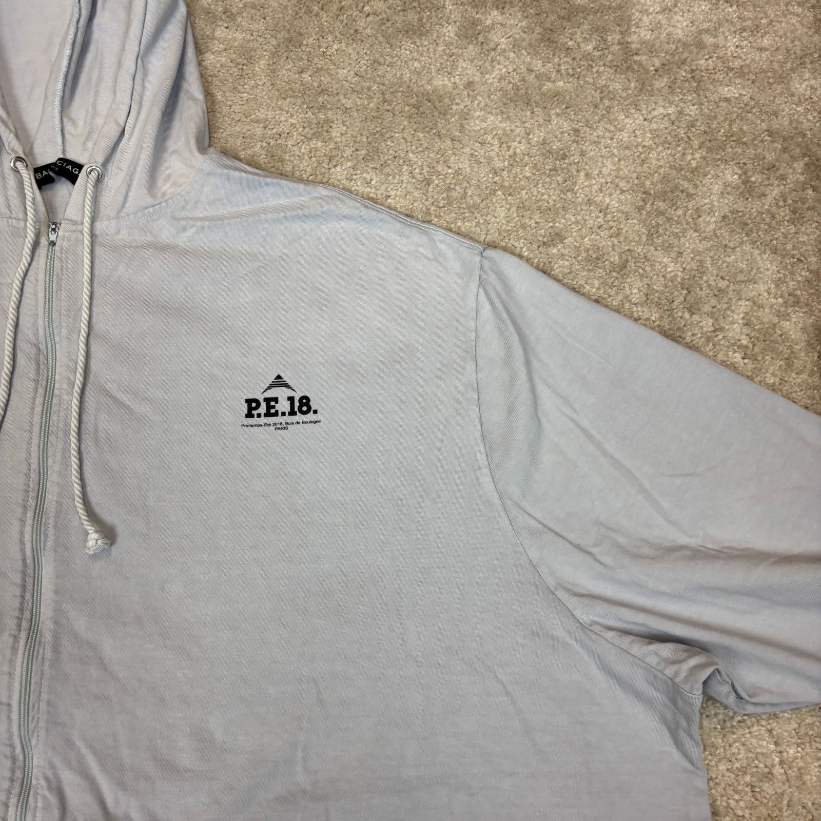 Balenciaga Balenciaga P.E. 18 Oversized Zip Up Hoodie Men's XS Size US XS / EU 42 / 0 - 2 Thumbnail