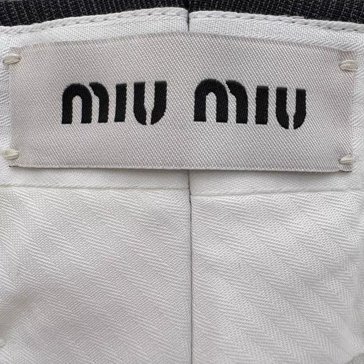 Miu Miu MIU MIU Black Wool Blend Suit Pants 38 Size 26" / US 2 / IT 38 - 3 Thumbnail