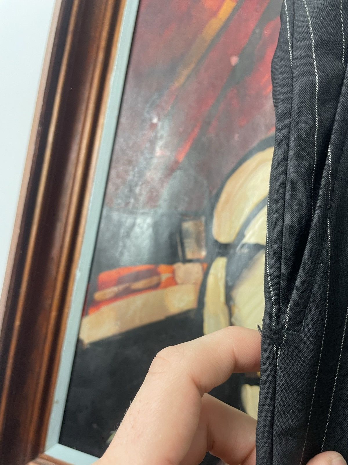 Versace Versace Suit Vintage Black Striped Rare Classy Designer Size 48L - 11 Thumbnail