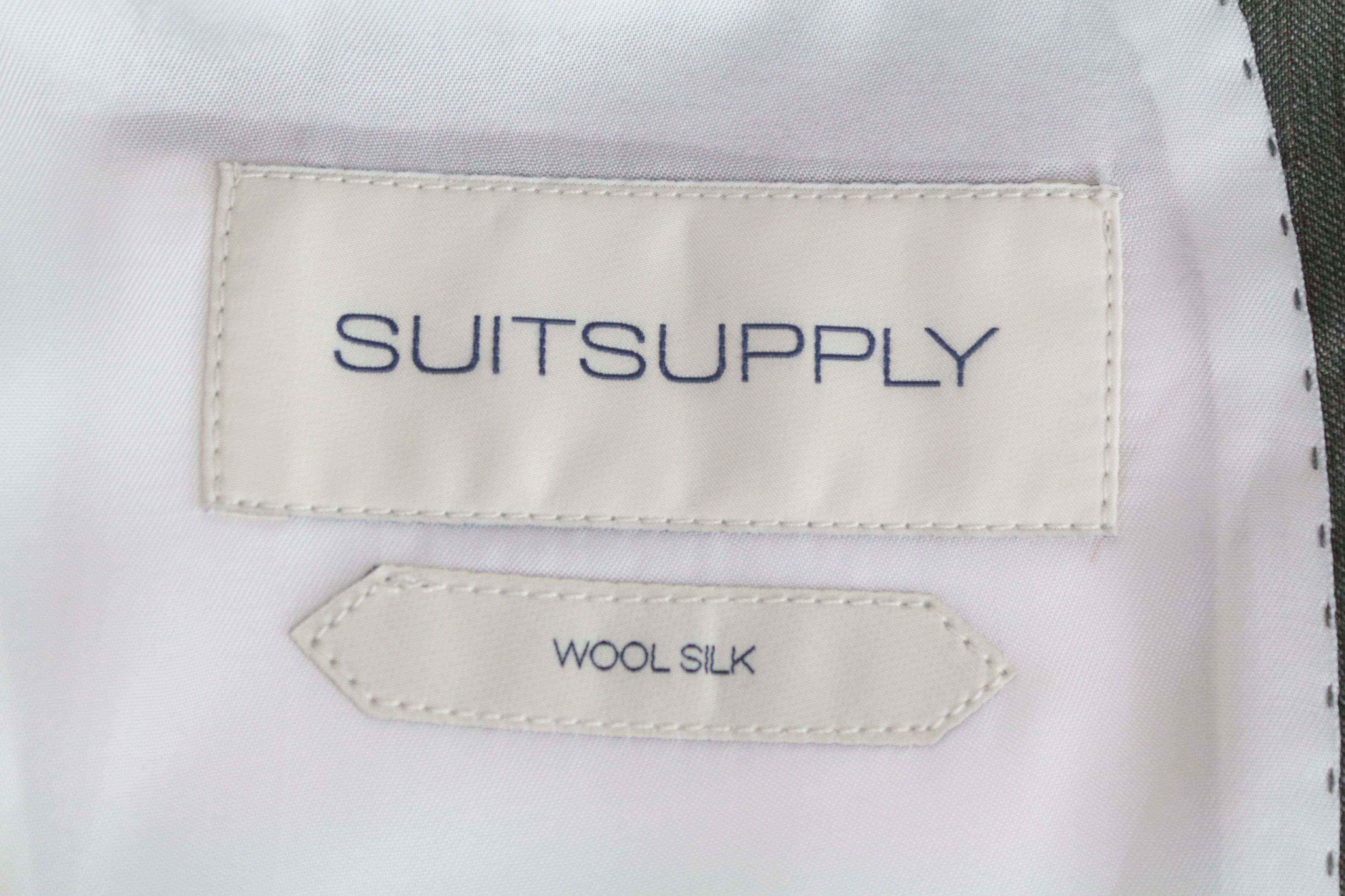 Suitsupply HAVANA UK38R Green Wool Silk Suit 66878 Size 38R - 14 Thumbnail