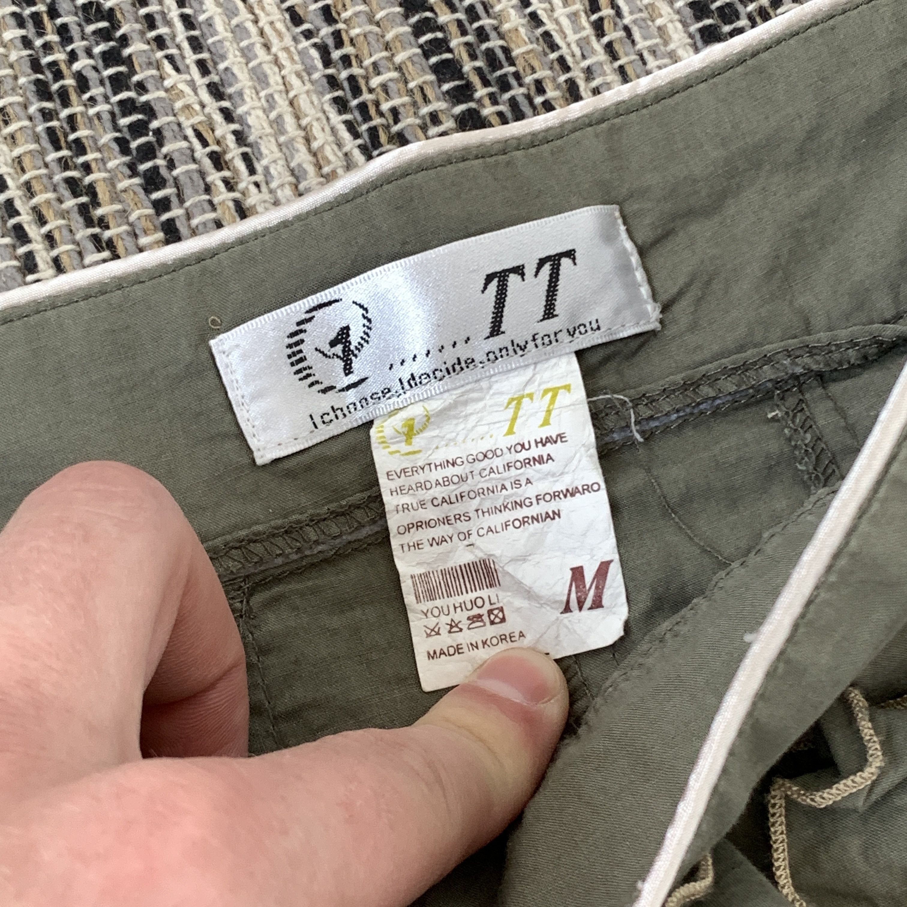 Japanese Brand Vintage Y2K Grunge Women's Khaki Olive Mini Skirt Size 27" / US 4 / IT 40 - 4 Thumbnail