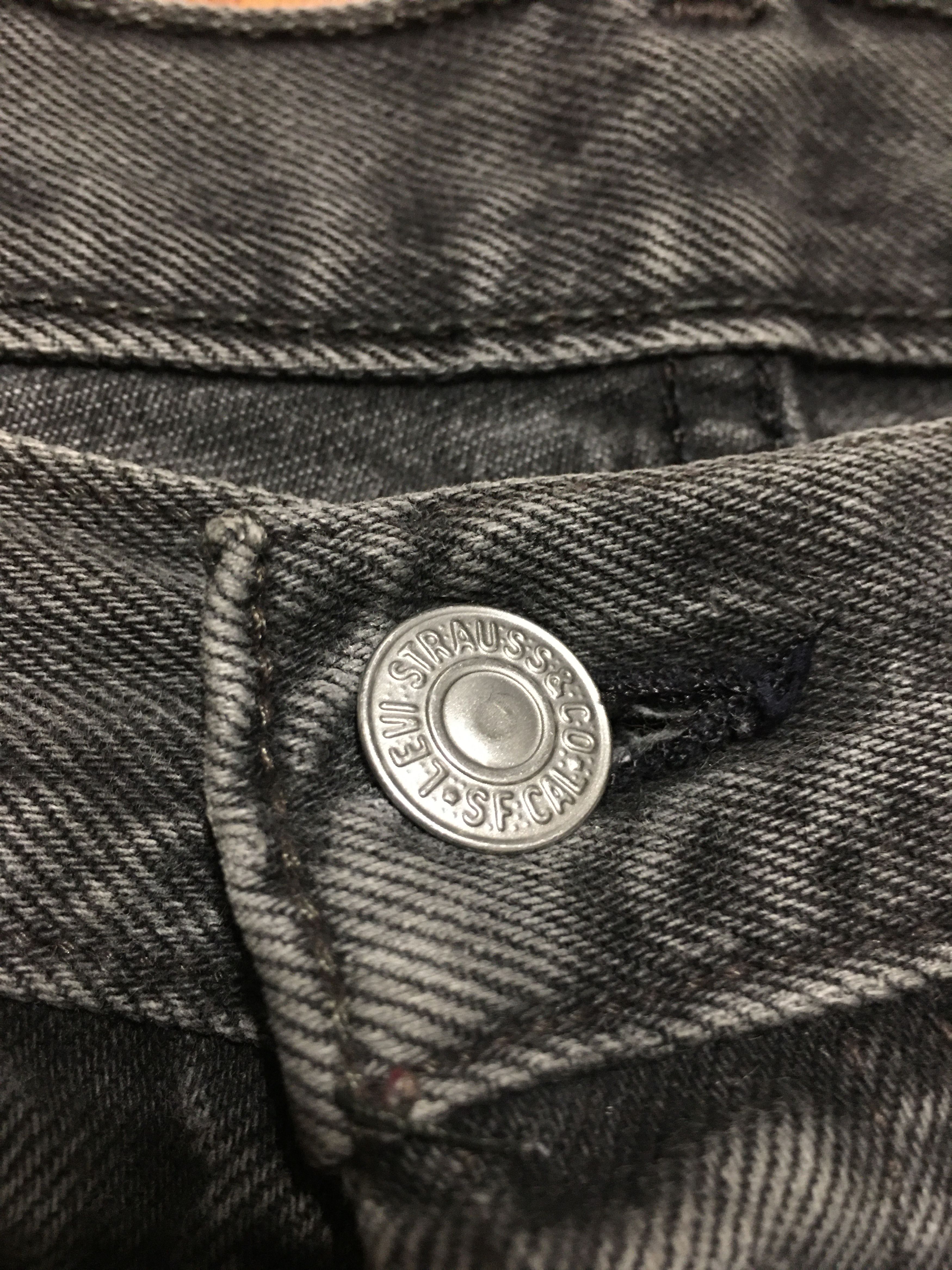 Levi's Vintage USA 1990s Levis 501-0660 Gray Jeans Pants W33 L34 Size US 34 / EU 50 - 3 Thumbnail