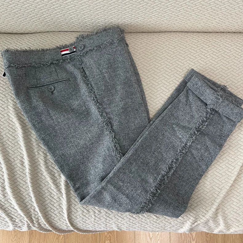 Thom Browne Thom Browne Frayed Edge Wool Trousers-dmc Size US 30 / EU 46 - 1 Thumbnail