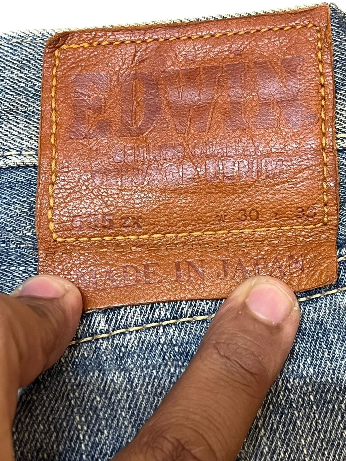Edwin Vintage Edwin 505zx Selvedge Buckle Belt Distressed Denim Size US 31 - 11 Thumbnail