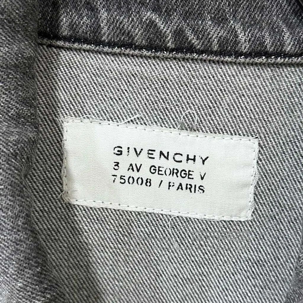 Givenchy Givenchy Gray White Washed Denim Jacket. Size US M / EU 48-50 / 2 - 4 Thumbnail