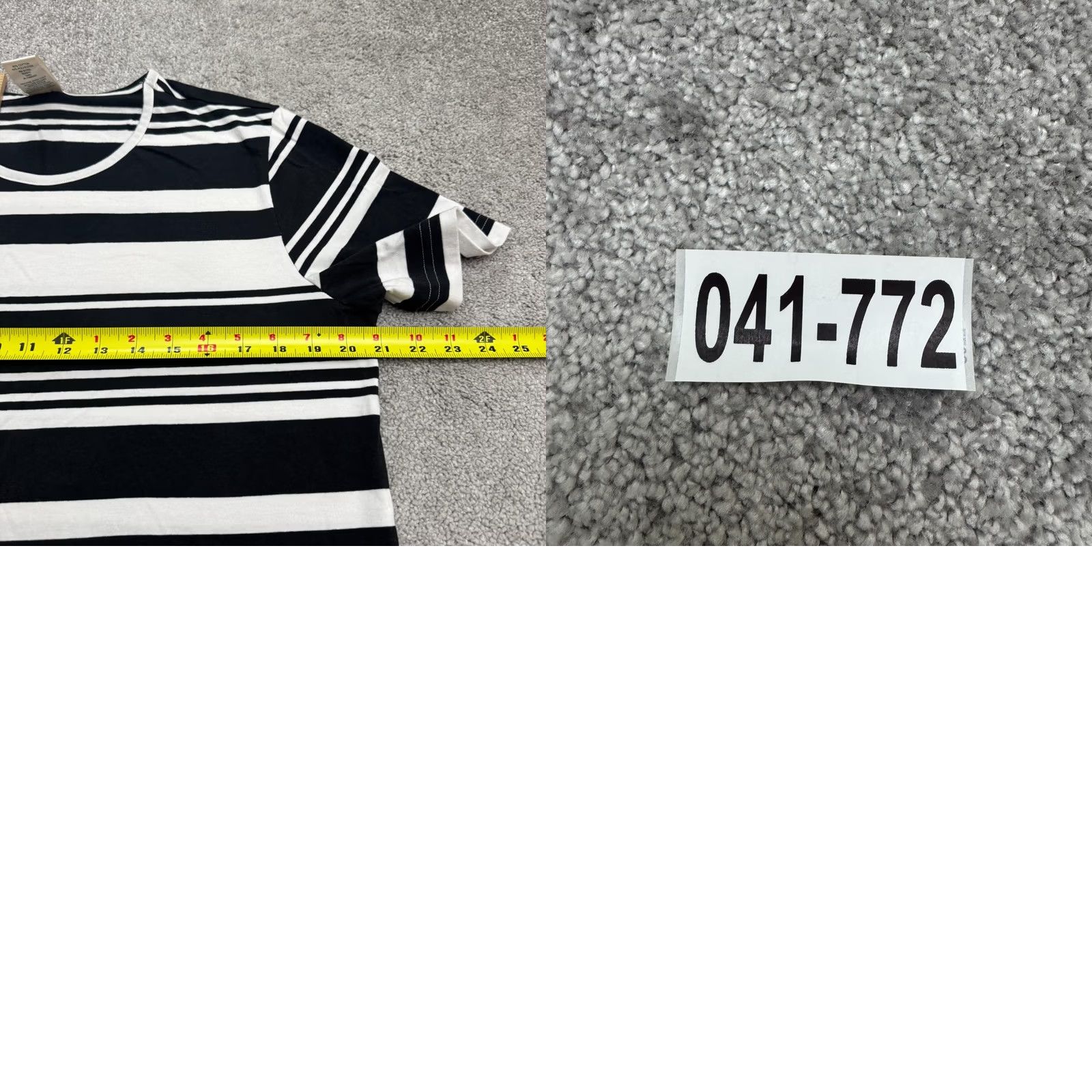 Blair Blair Striped Basic T-Shirt Womens Large Black White Crew Neck Short Sleeve Tee Size L / US 10 / IT 46 - 8 Thumbnail