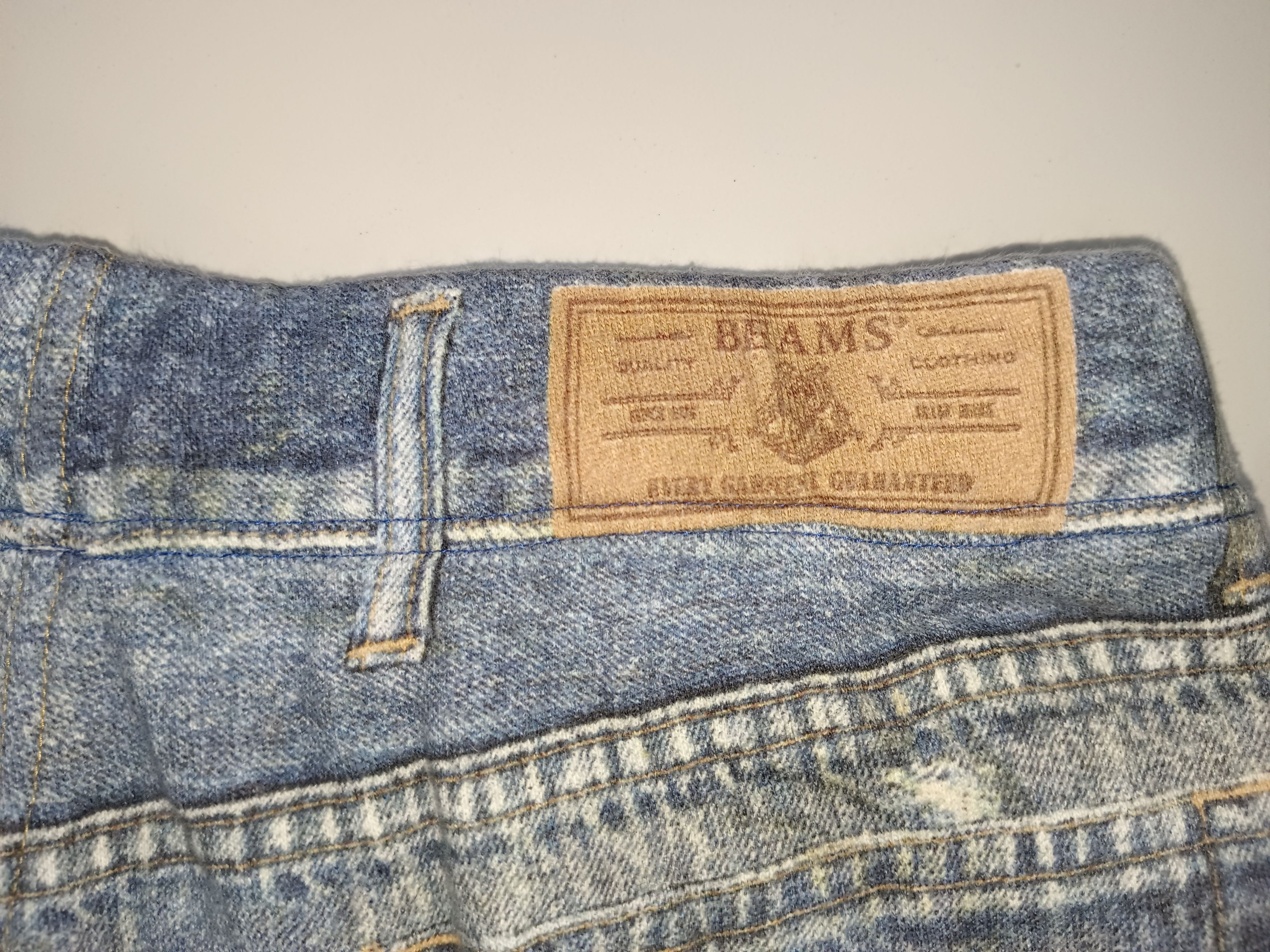 14th Addiction × Beams Plus × Le Grande Bleu (L.G.B.) Vintage Beams Japan Distressed Jeans Size US 31 - 10 Thumbnail
