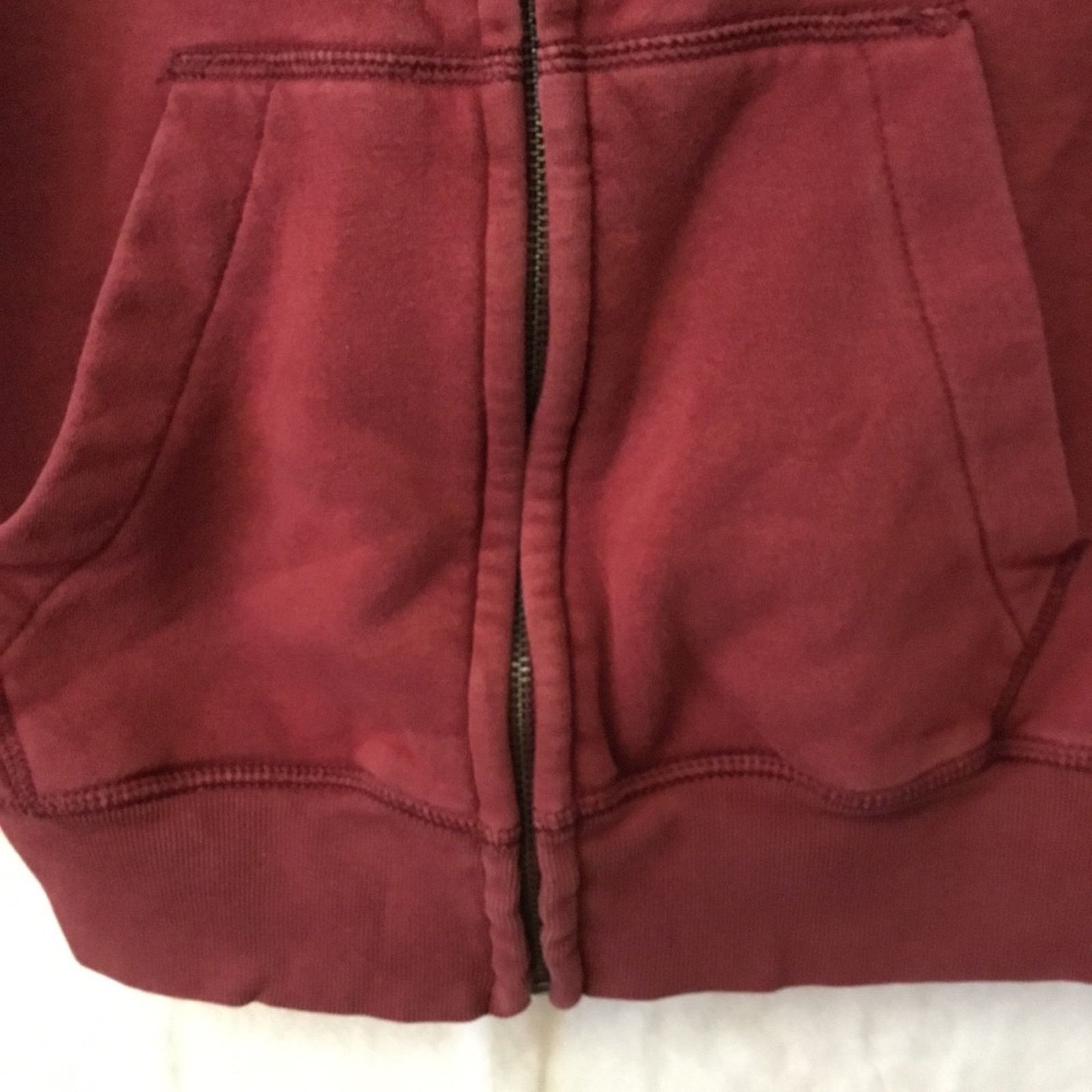 H&M H&M Burgundy Zip-Up Hoodie Size S / US 4 / IT 40 - 4 Thumbnail