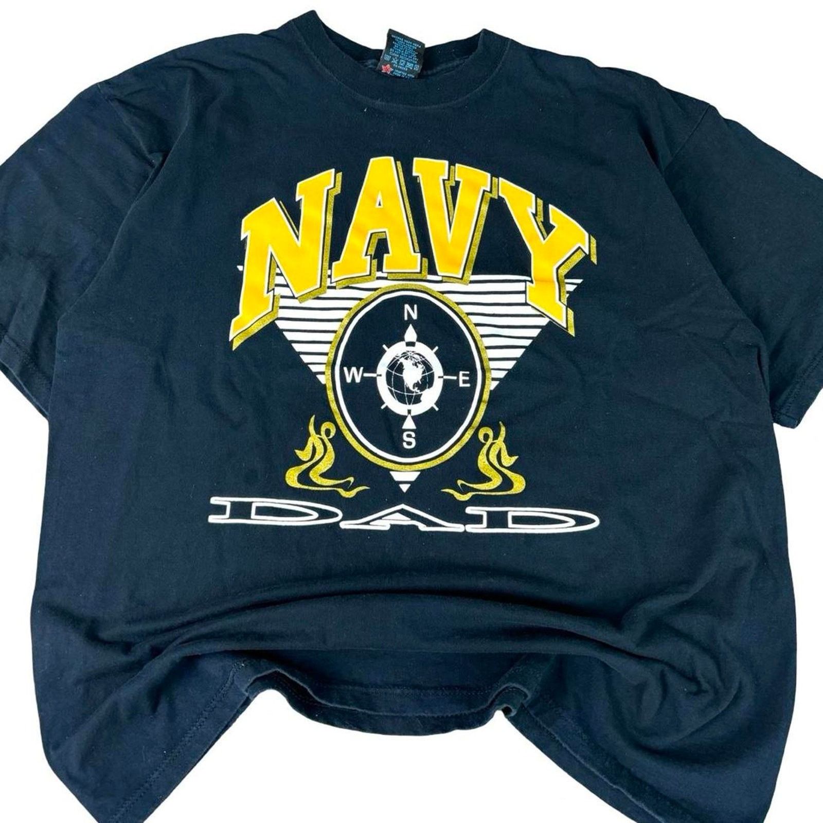 Vintage 90s Navy Military T-shirt Size US XL / EU 56 / 4 - 1 Thumbnail