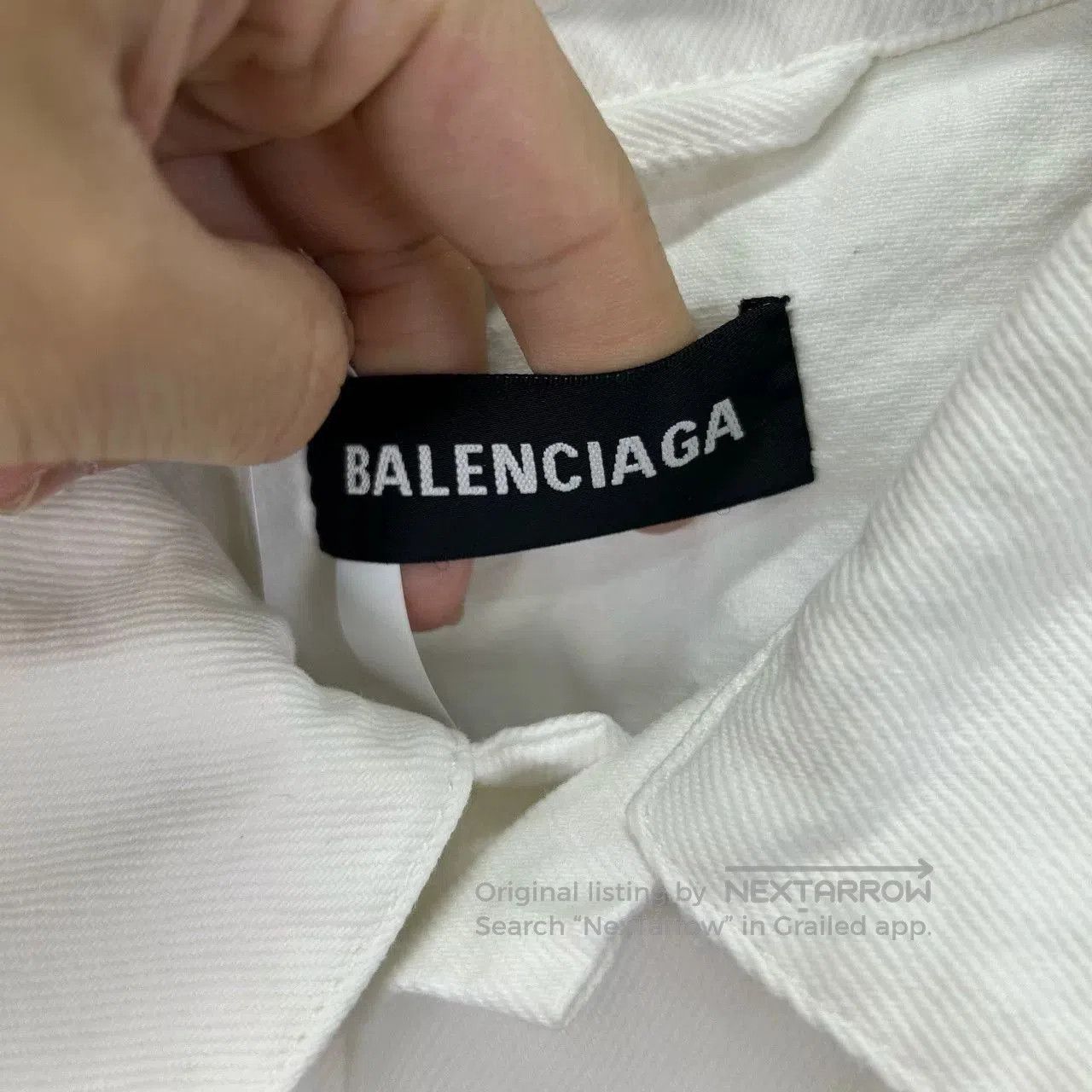 Balenciaga Balenciaga Logo Denim Jacket Size 44. Size US S / EU 44-46 / 1 - 3 Thumbnail