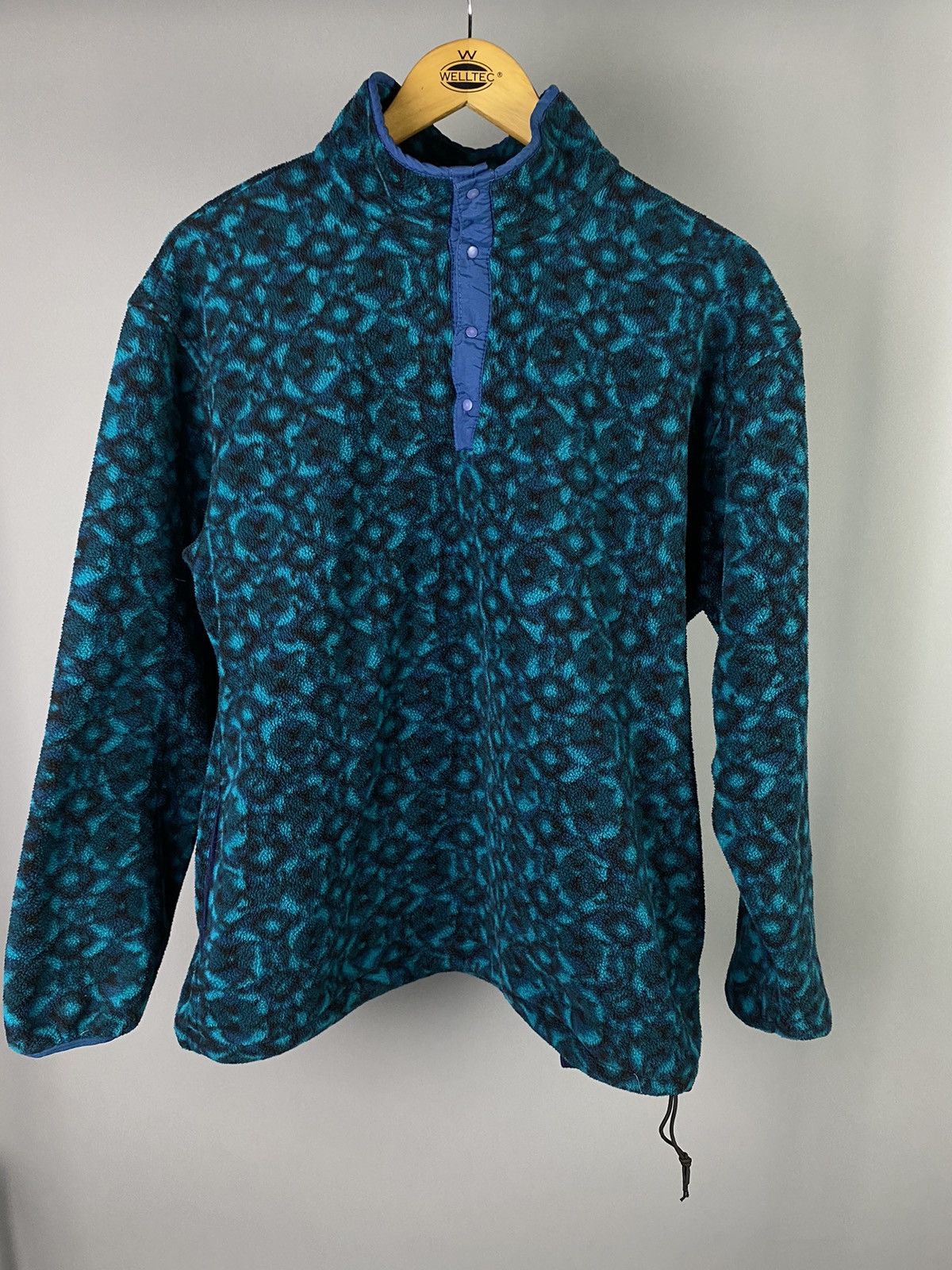 Japanese Brand × Vintage Vintage Blue Patterned Fleece Pullover Size US M / EU 48-50 / 2 - 1 Thumbnail