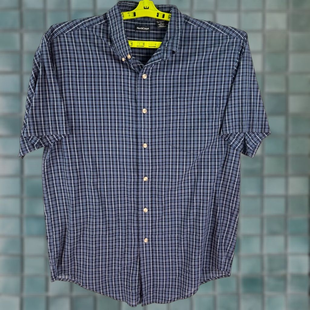 Vintage VINTAGE North Crest Plaid Shirt Mens M Blue Casual Size US M / EU 48-50 / 2 - 1 Thumbnail