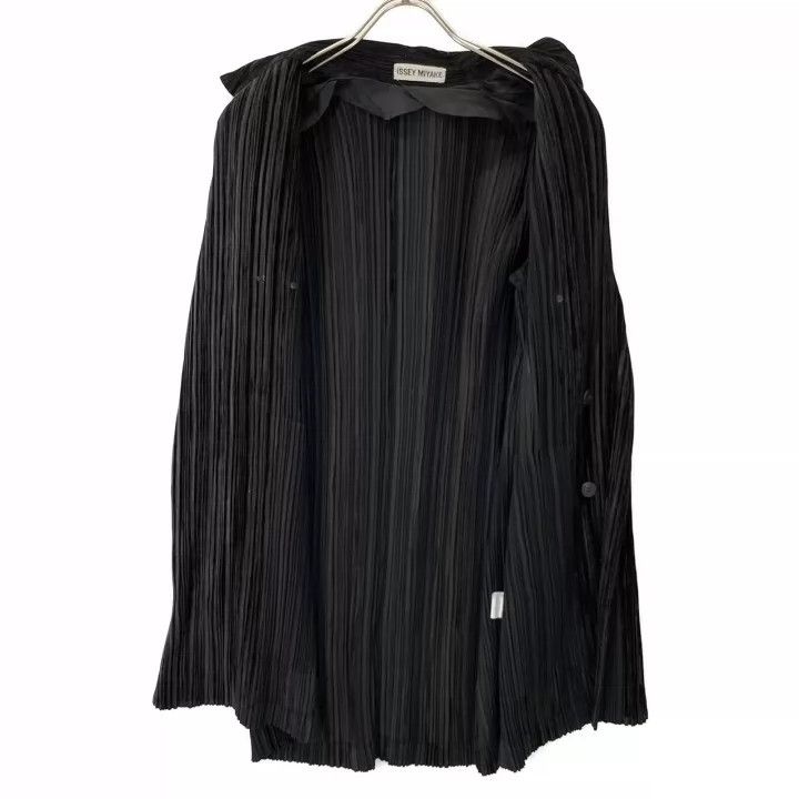 Issey Miyake issey miyake Black velvet double-breasted pleated coat Size US L / EU 52-54 / 3 - 3 Thumbnail